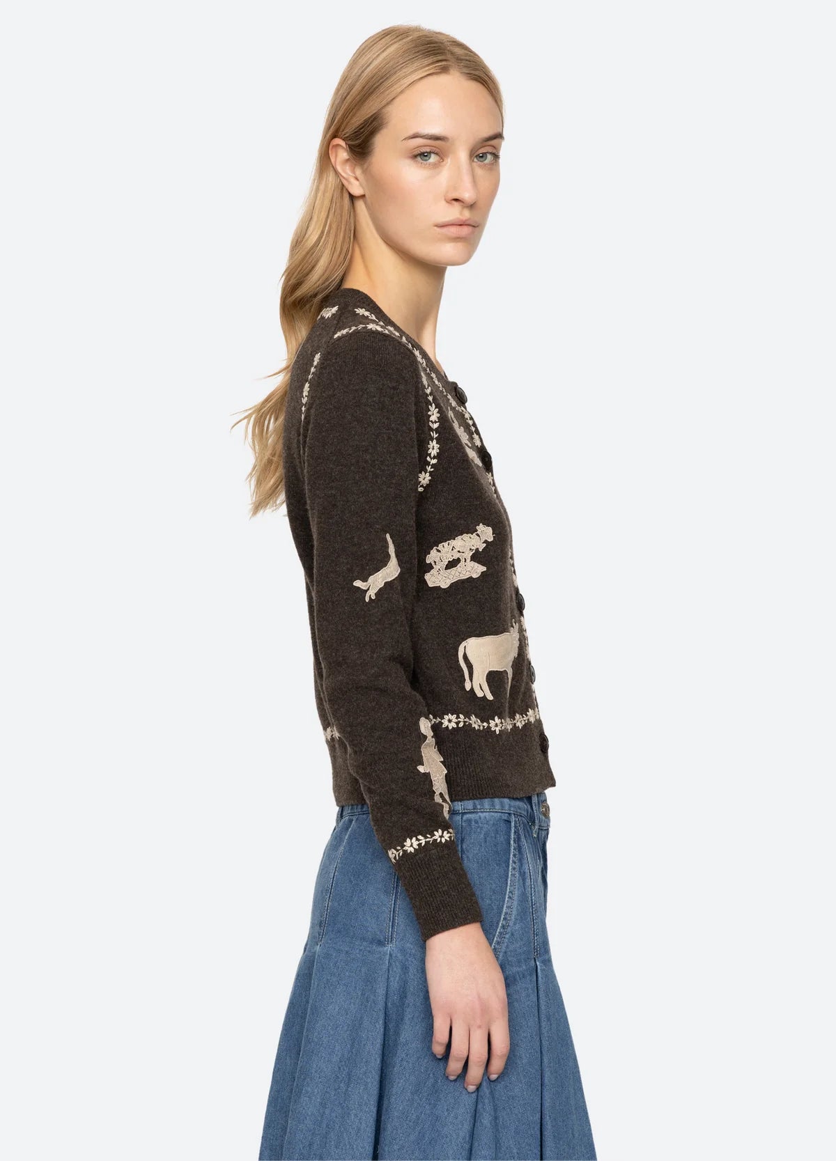 Sea New York Margeurite Cardigan Coffee