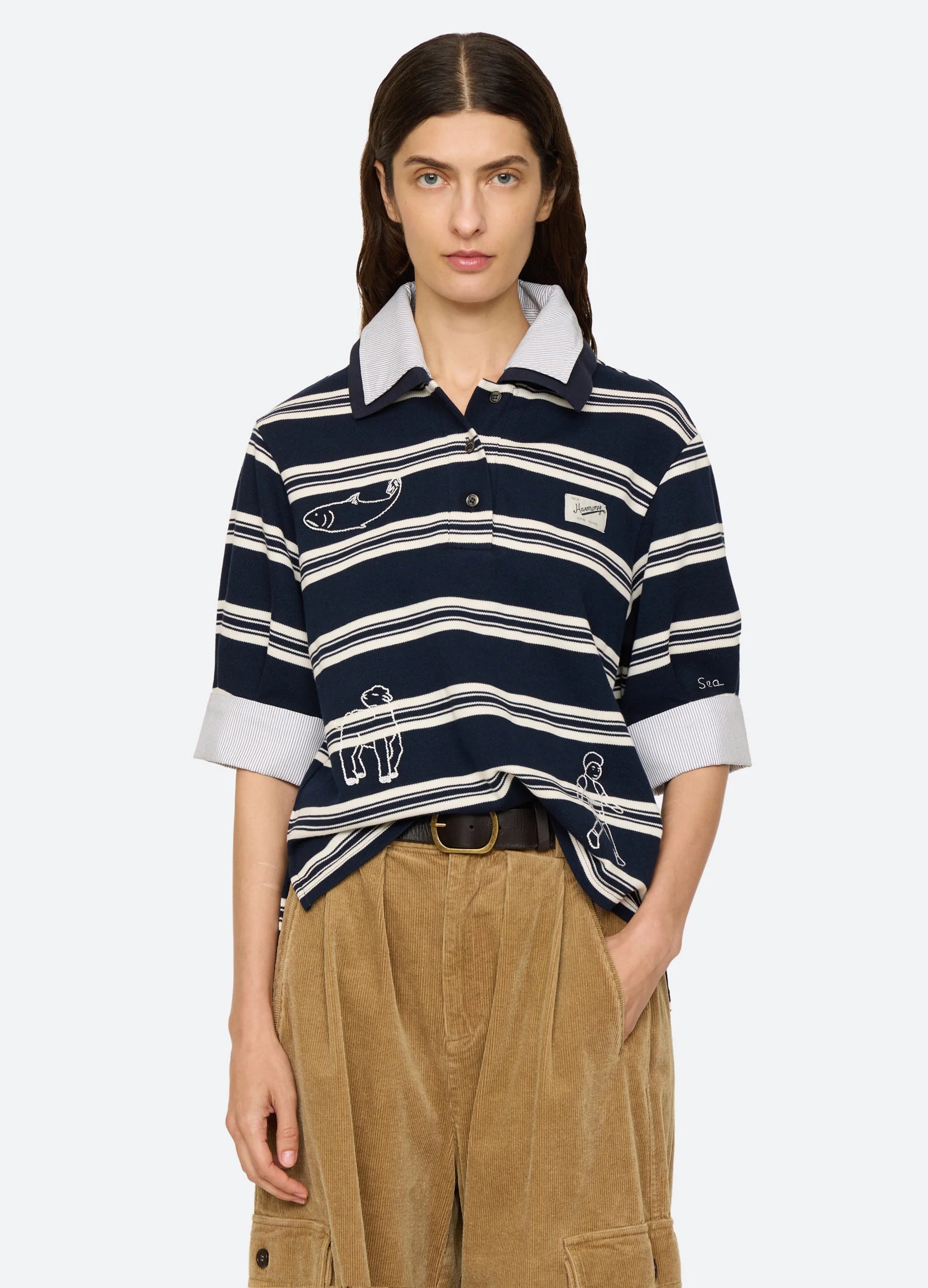 Sea New York Mina Novelty Double Layer Polo