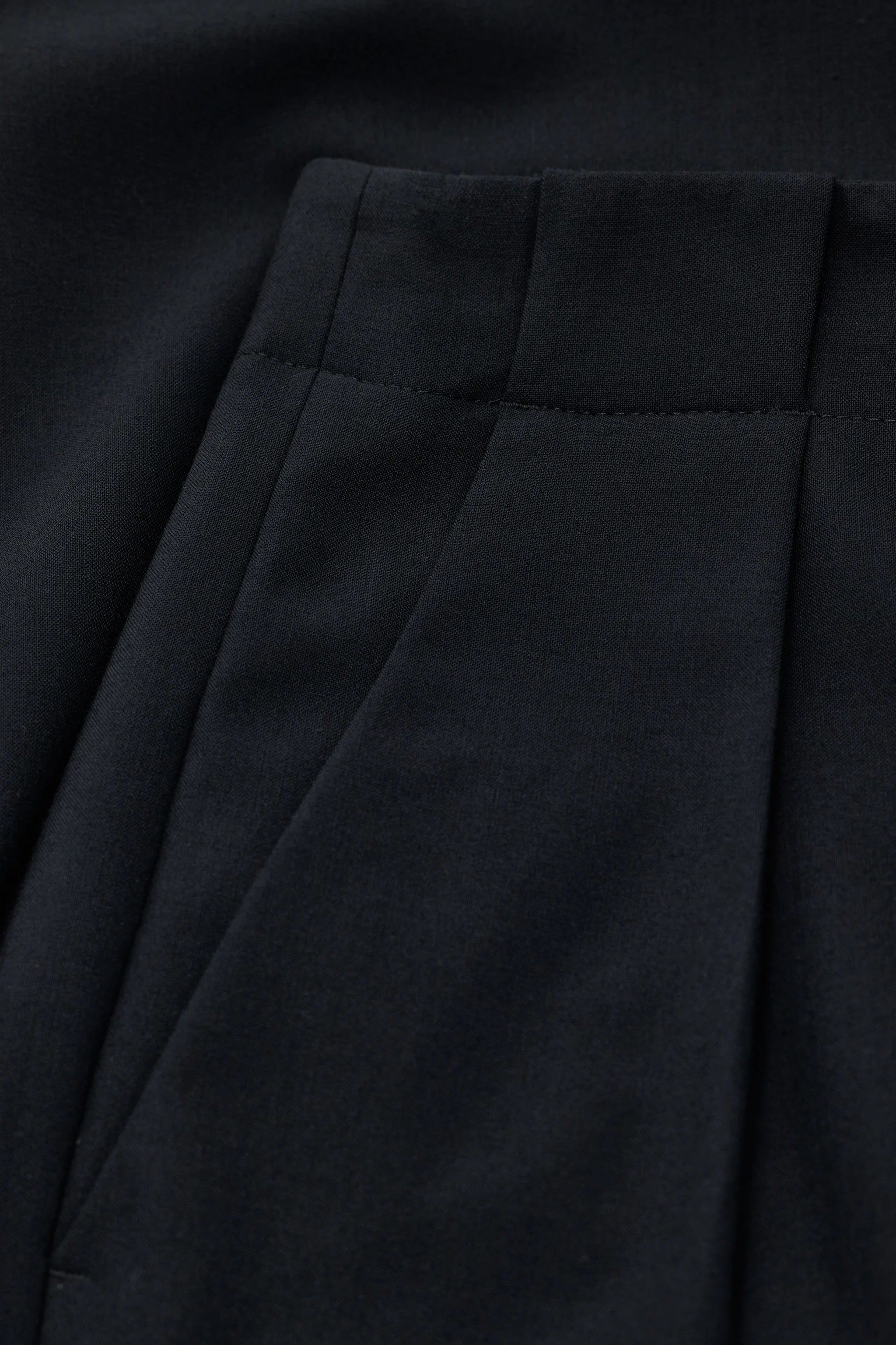 CLOSED MAWSON WIDE PANTS LIGHT WOOL BLACK