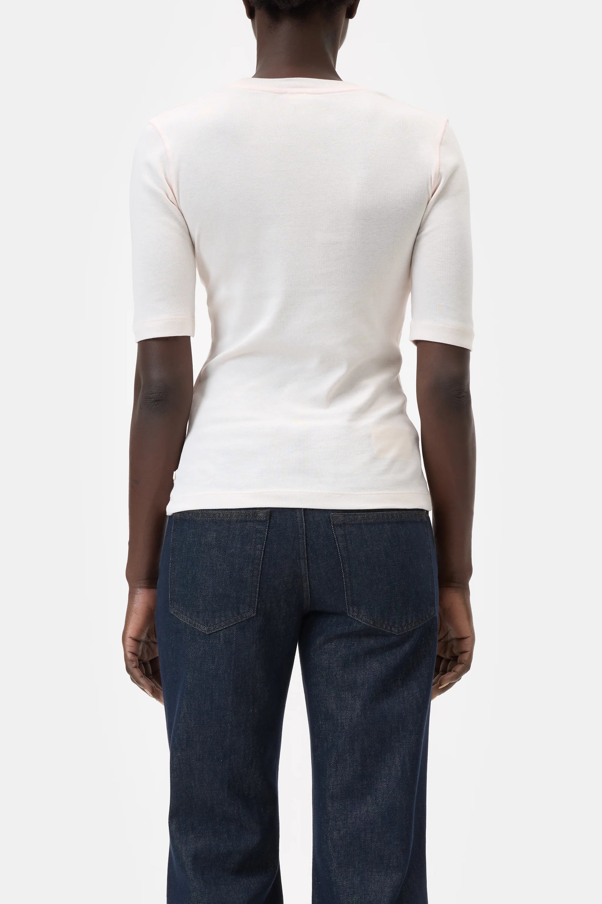 CLOSED CREWNECK SHORTSLEEVE COTON AND MODAL T-SHIRT BLUSH