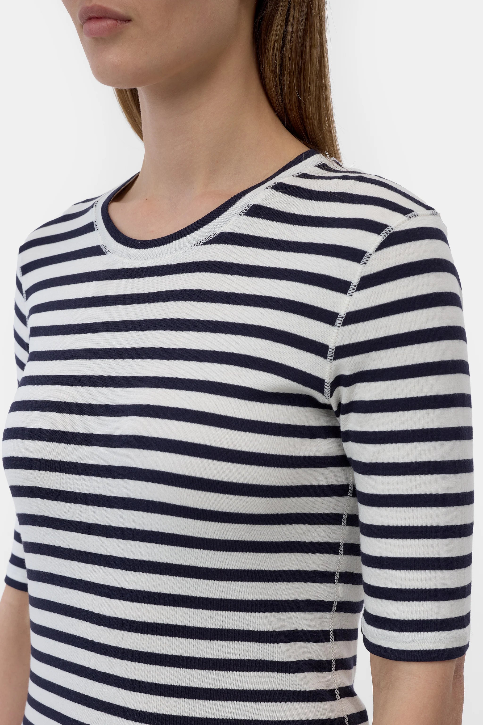 CLOSED CREWNECK SHORT SLEEVE MADE OF COTTON BLEND DARK NIGHT