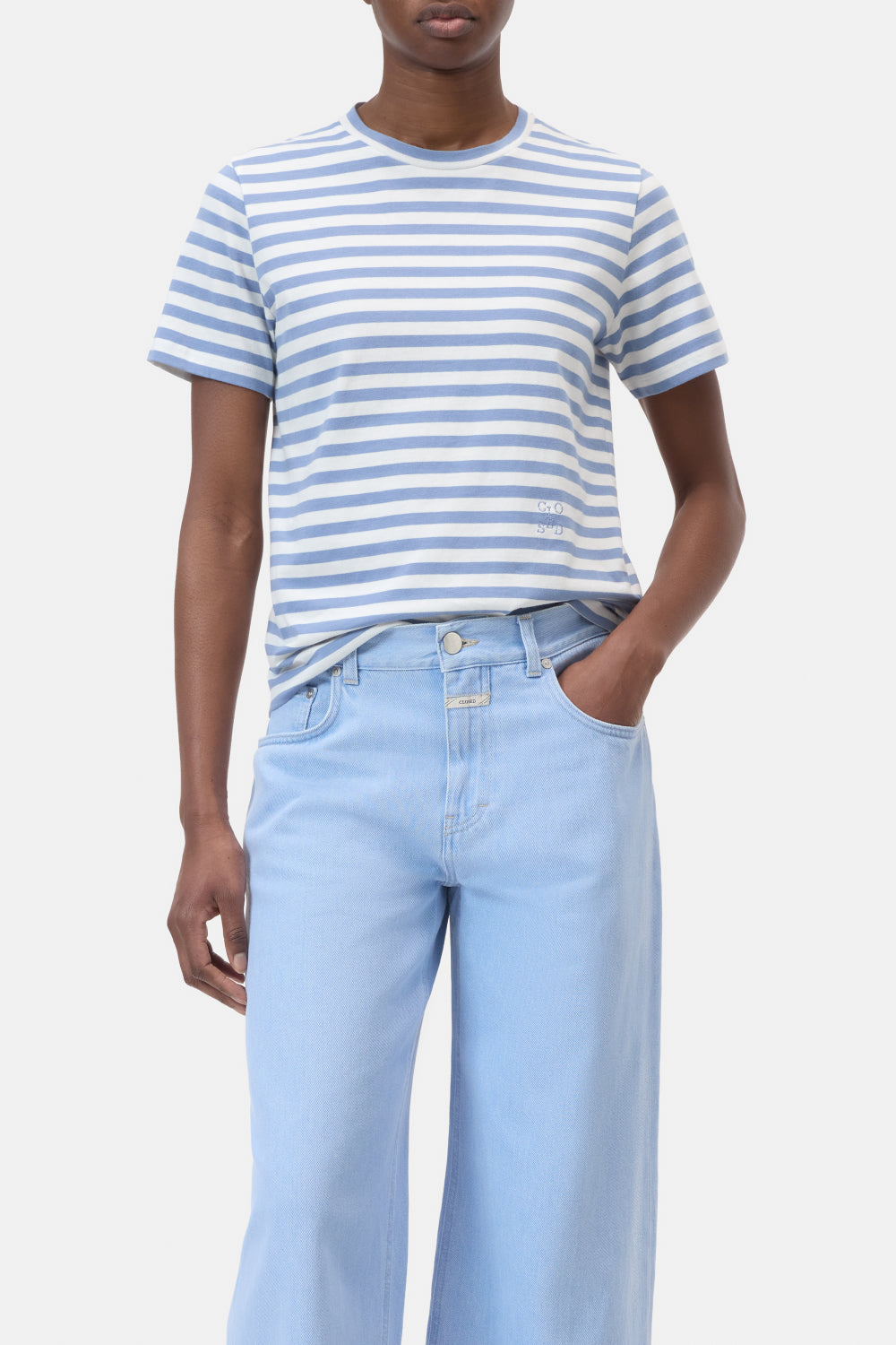 CLOSED BASIC T-SHIRT STONE BLUE