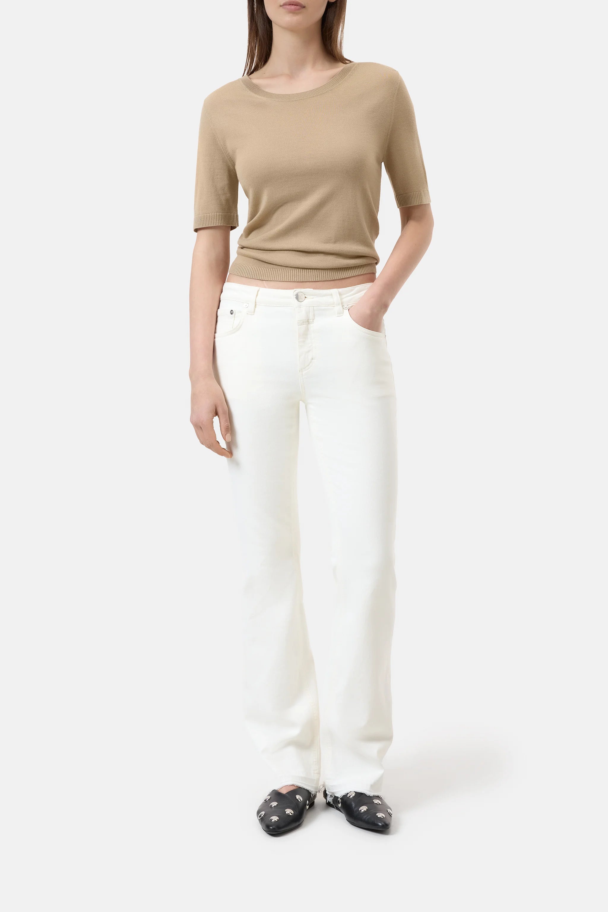 CLOSED CREWNECK SHORT SLEEVE URBAN BEIGE