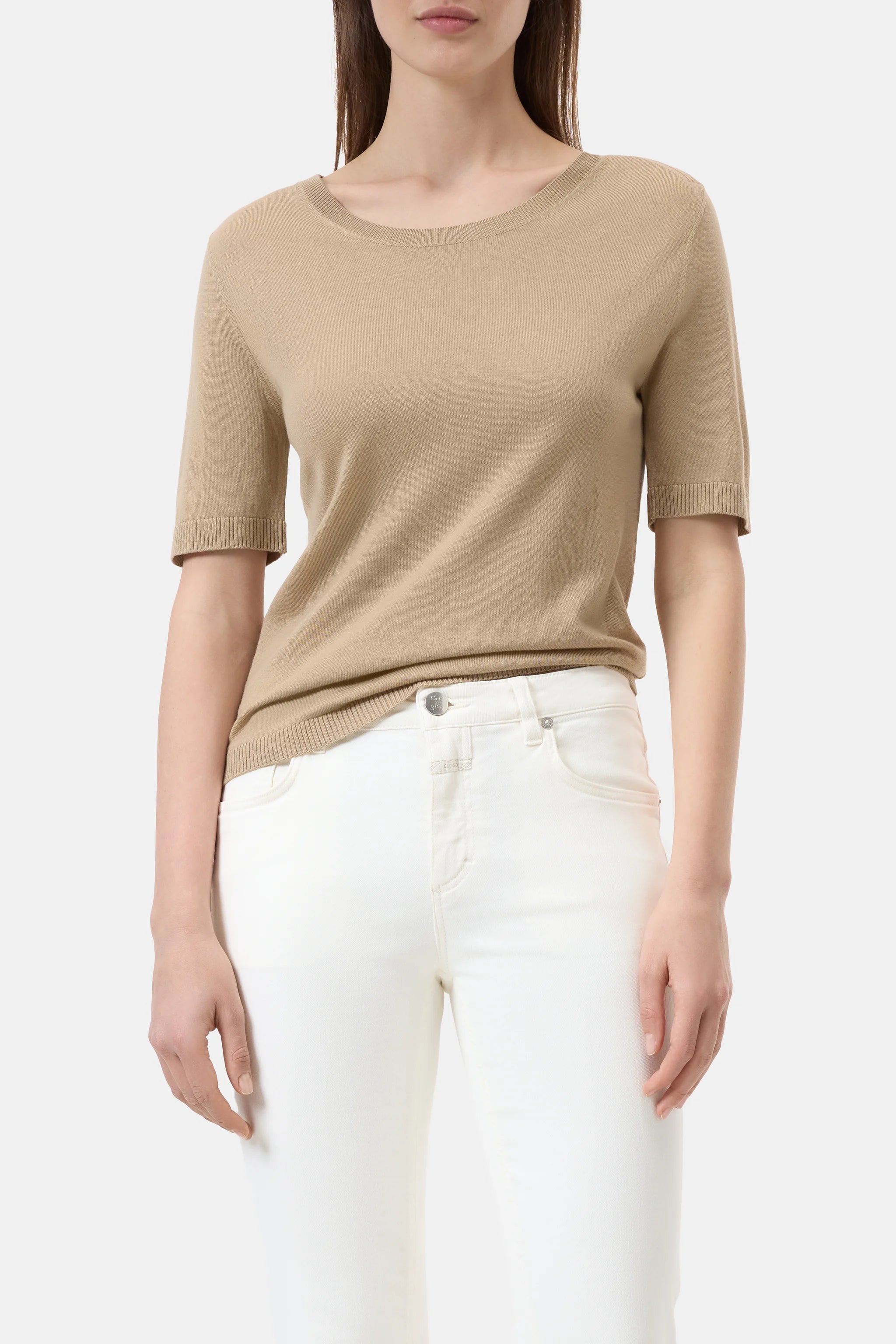 CLOSED CREWNECK SHORT SLEEVE URBAN BEIGE