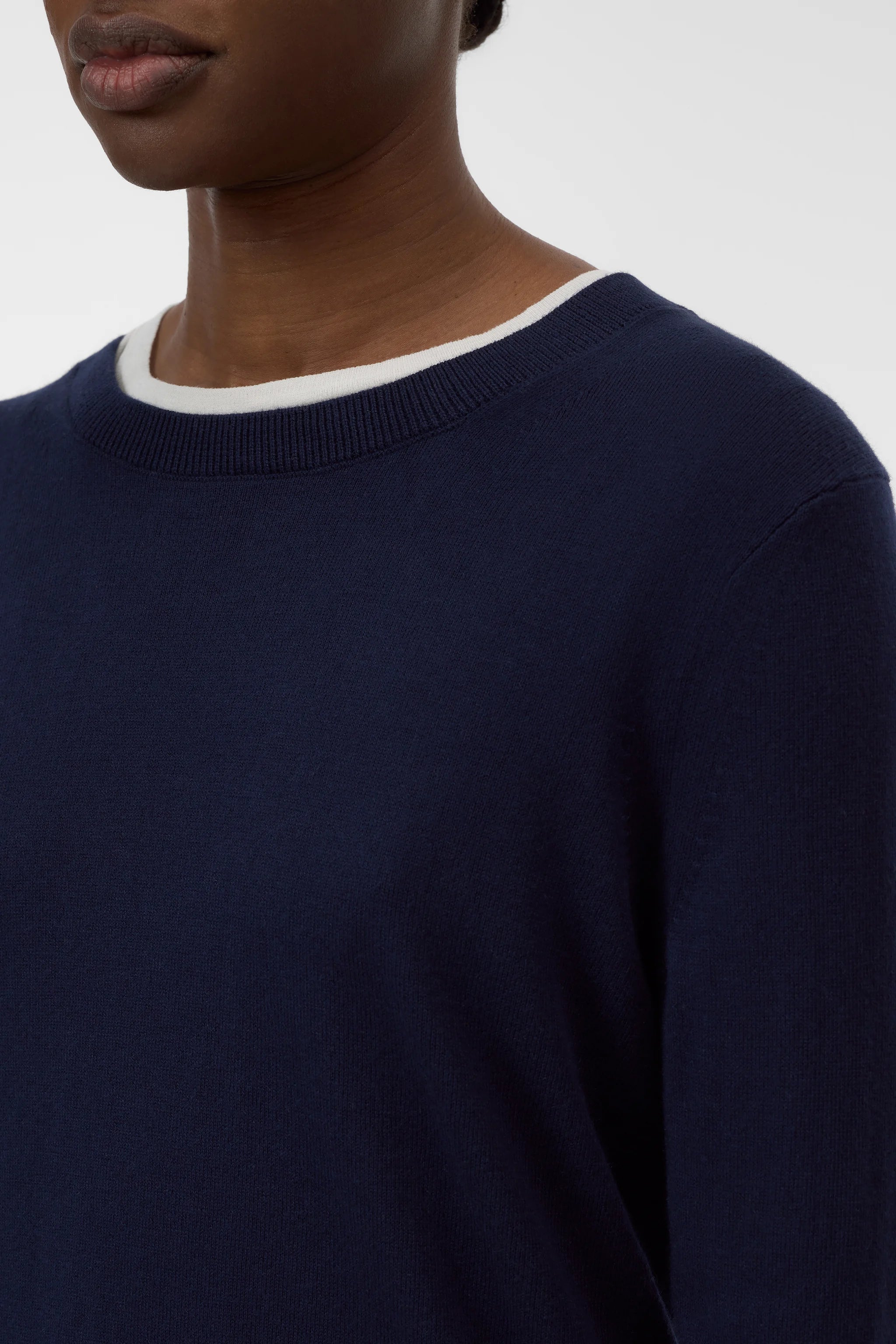 CLOSED COTTON CASHMERE CREWNECK SWEATER NAVY