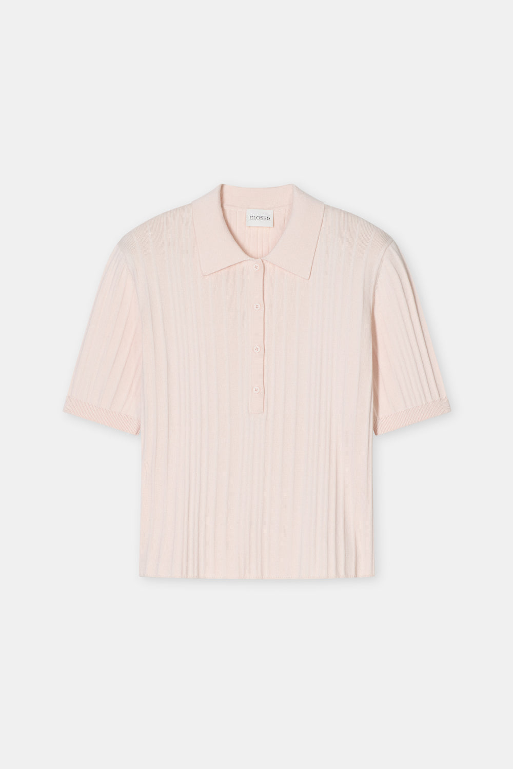 CLOSED SHORT SLEEVE POLO BLUSH PINK
