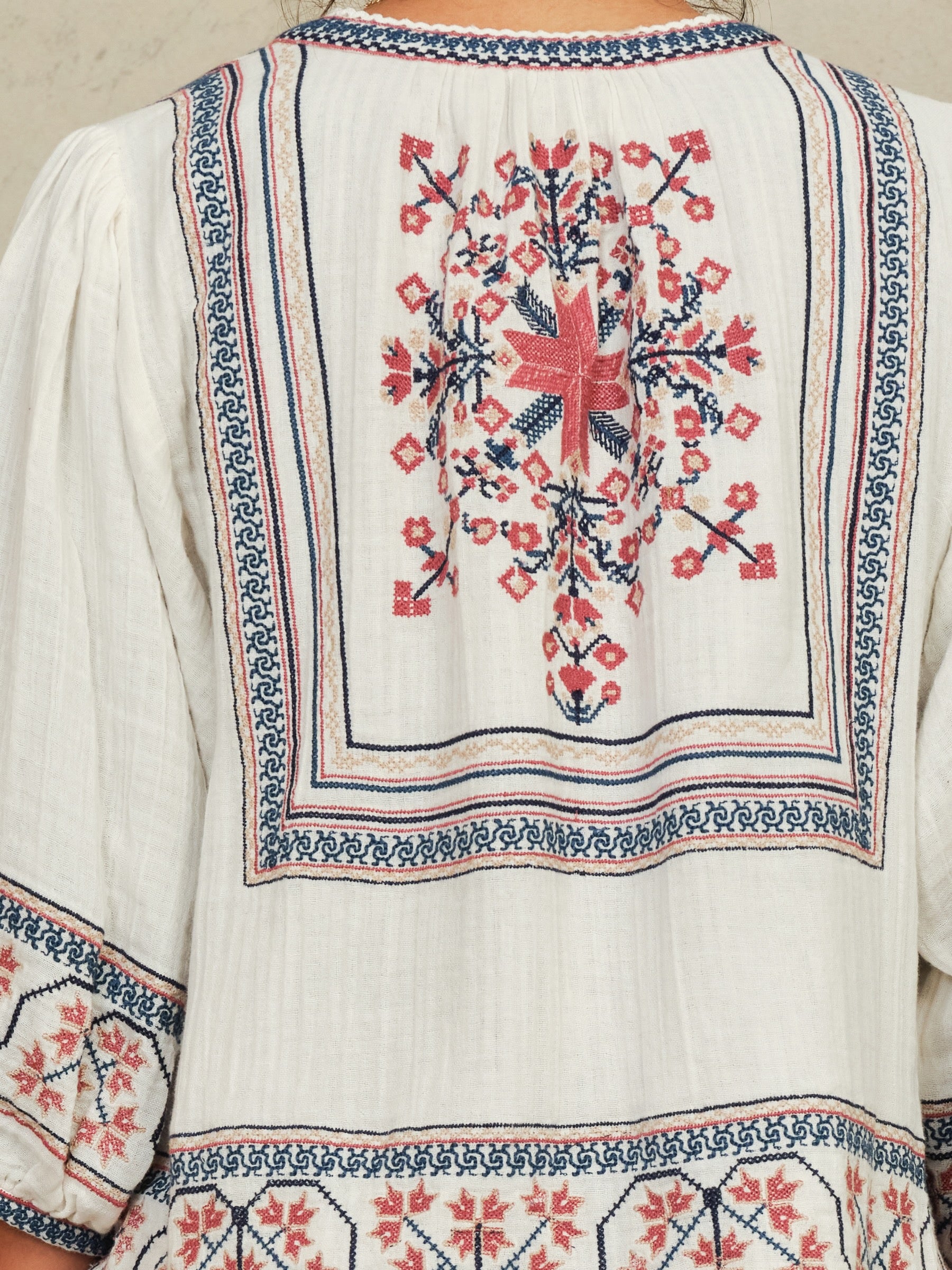 M.A.B.E Calista Emb Jacket Ecru/Multi