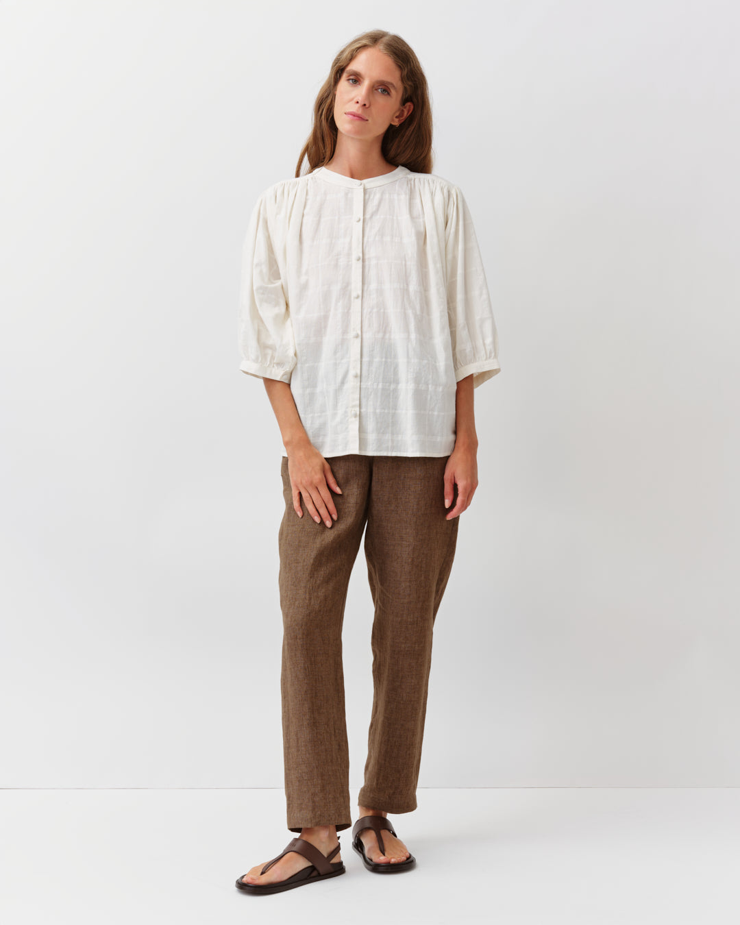 Diega Shirt Celesto Ecru