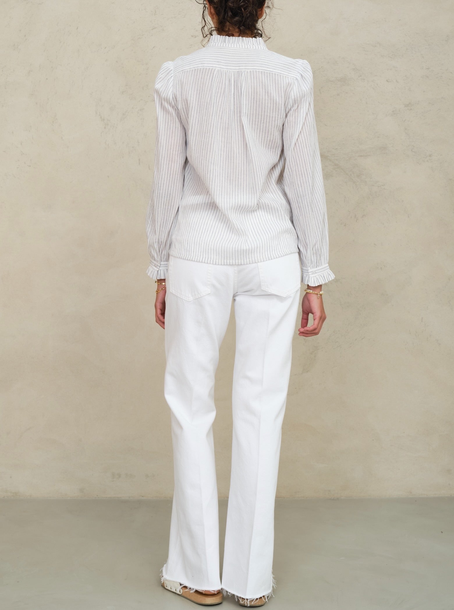 M.A.B.E Chrissie Top White Stripe