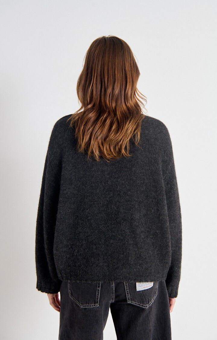 AMERICAN VINTAGE EAST SWEATER V-NECK ANTHRACITE