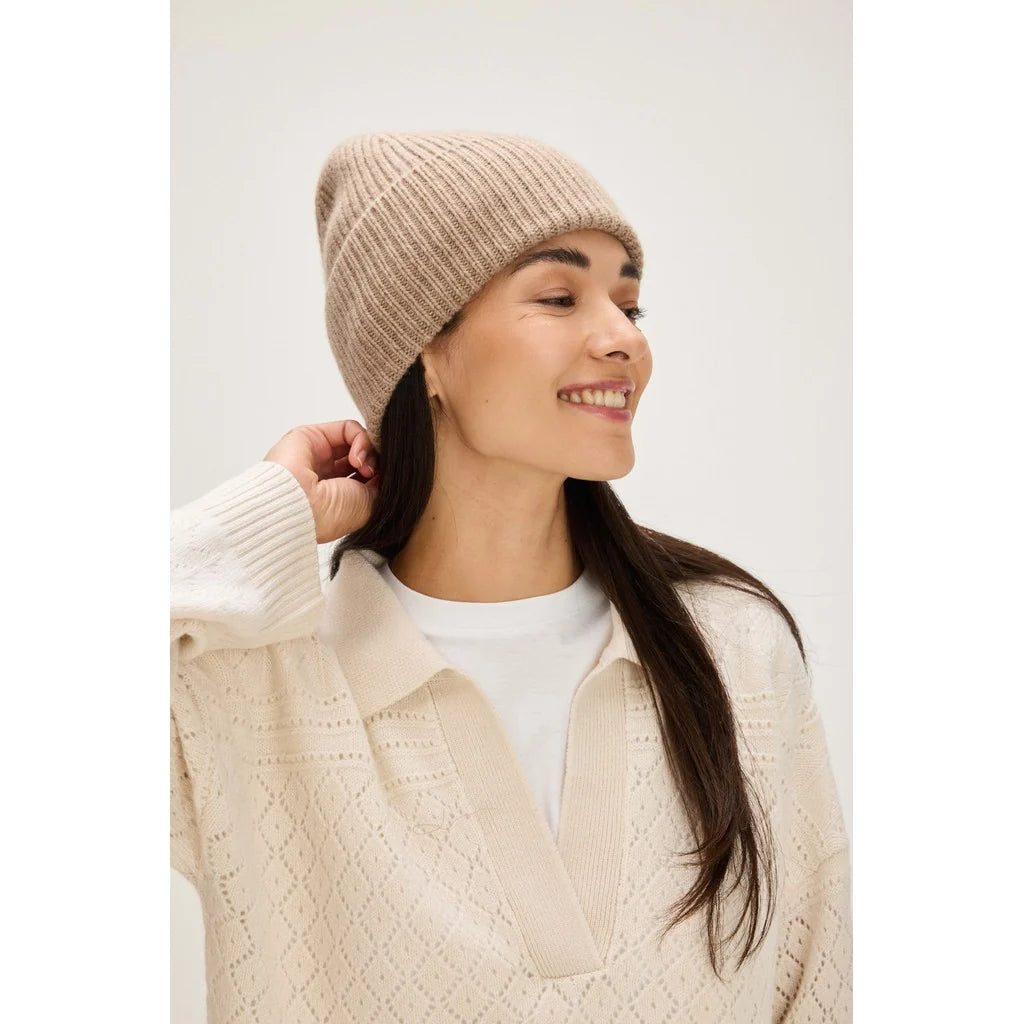 Davida Cashmere Fold Rib Cap