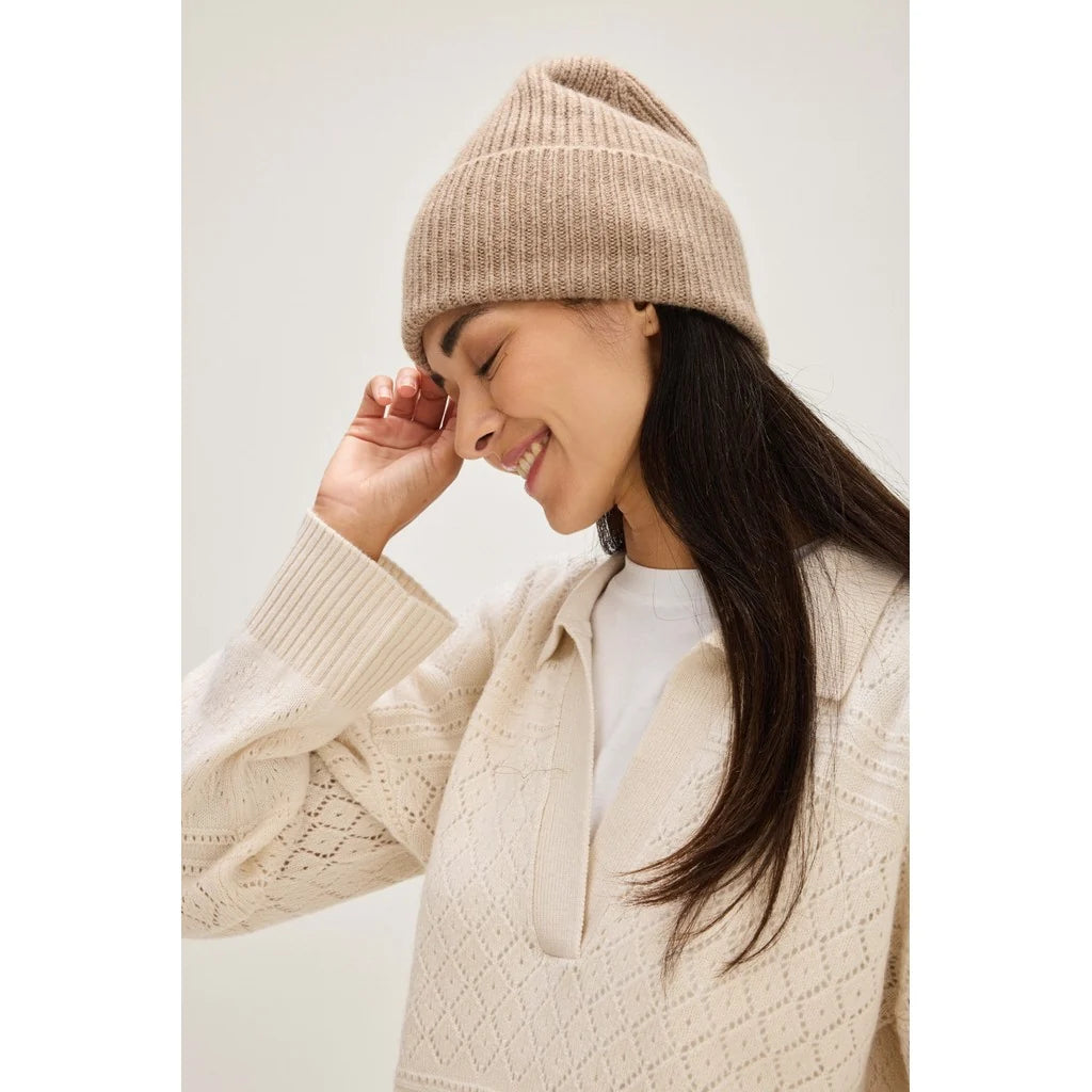 Davida Cashmere Fold Rib Cap