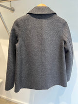 Harris Wharf Women Peacoat Pressed Wool Anthracite