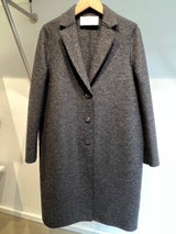 Harris Wharf Women Overcoat Pressed Wool Anthracite