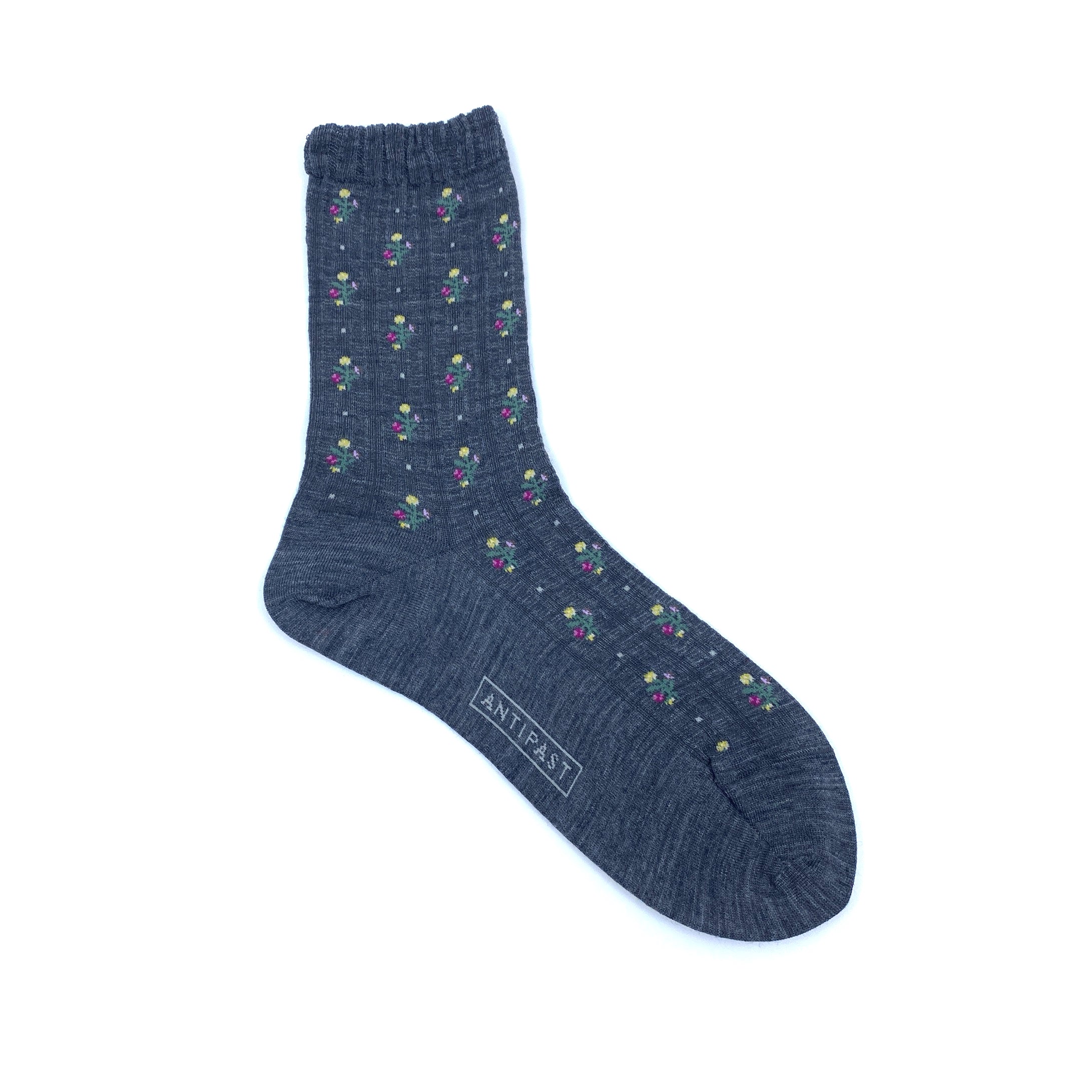 Antipast Socks Flower Stripes Mix Grey