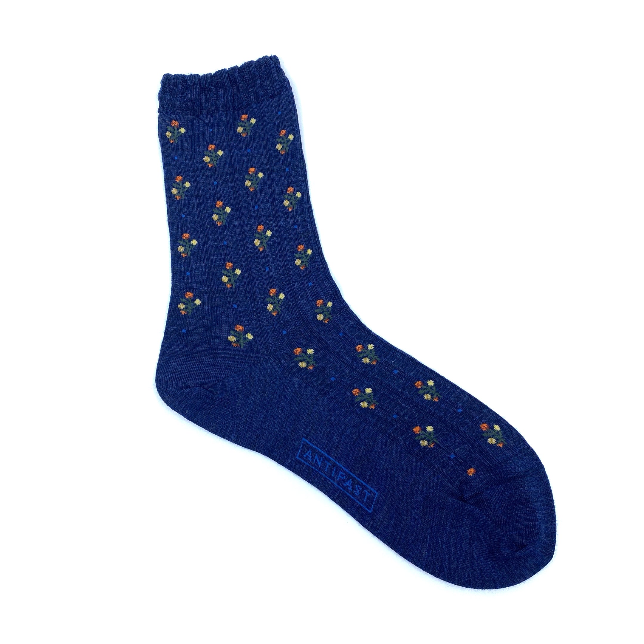 Antipast Socks Flower Stripes Navy
