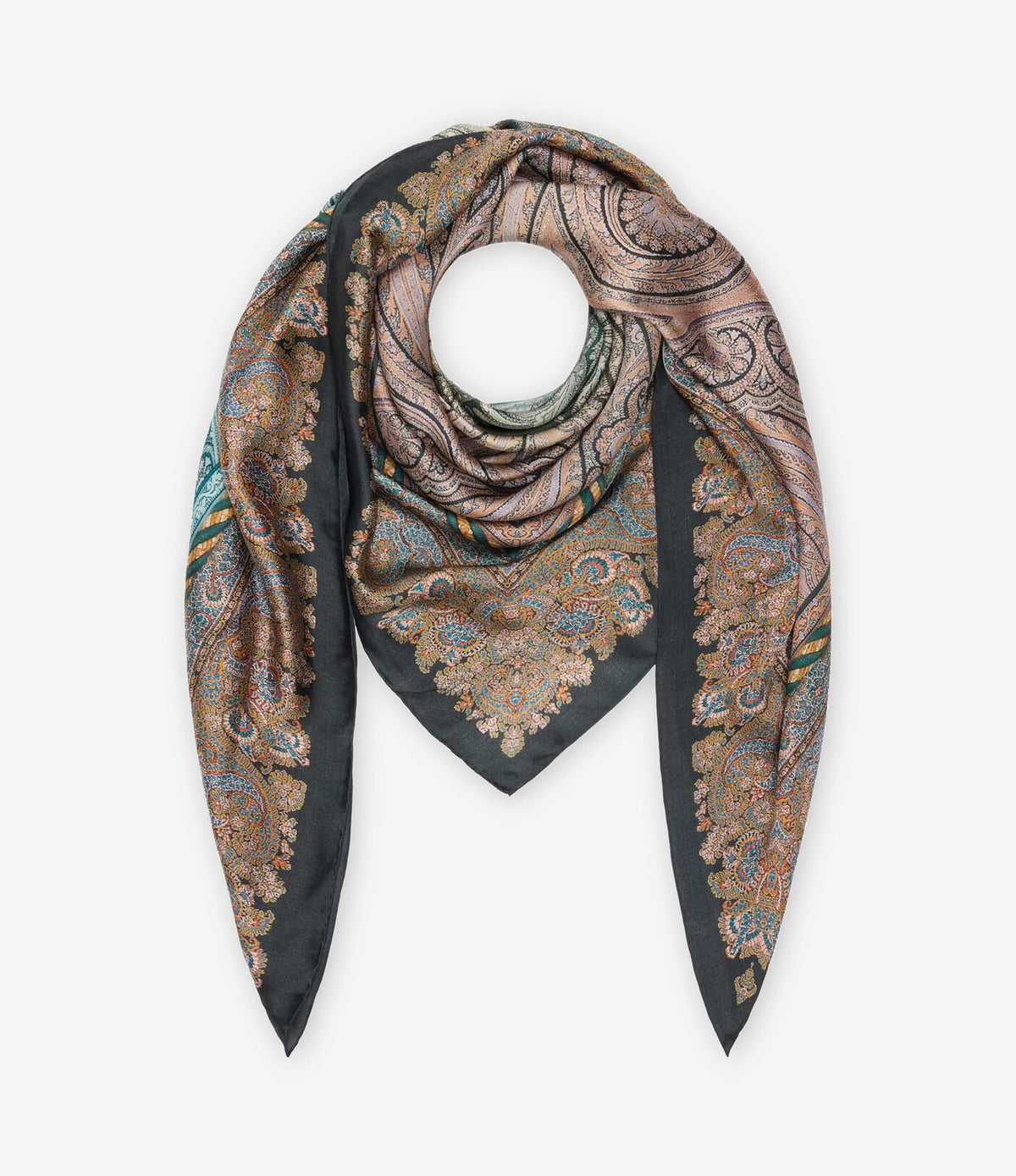 Pierre-Louis Mascia MOLARE Shawl Scarf Silk 135x135 MOSAICO D'ORIENTE