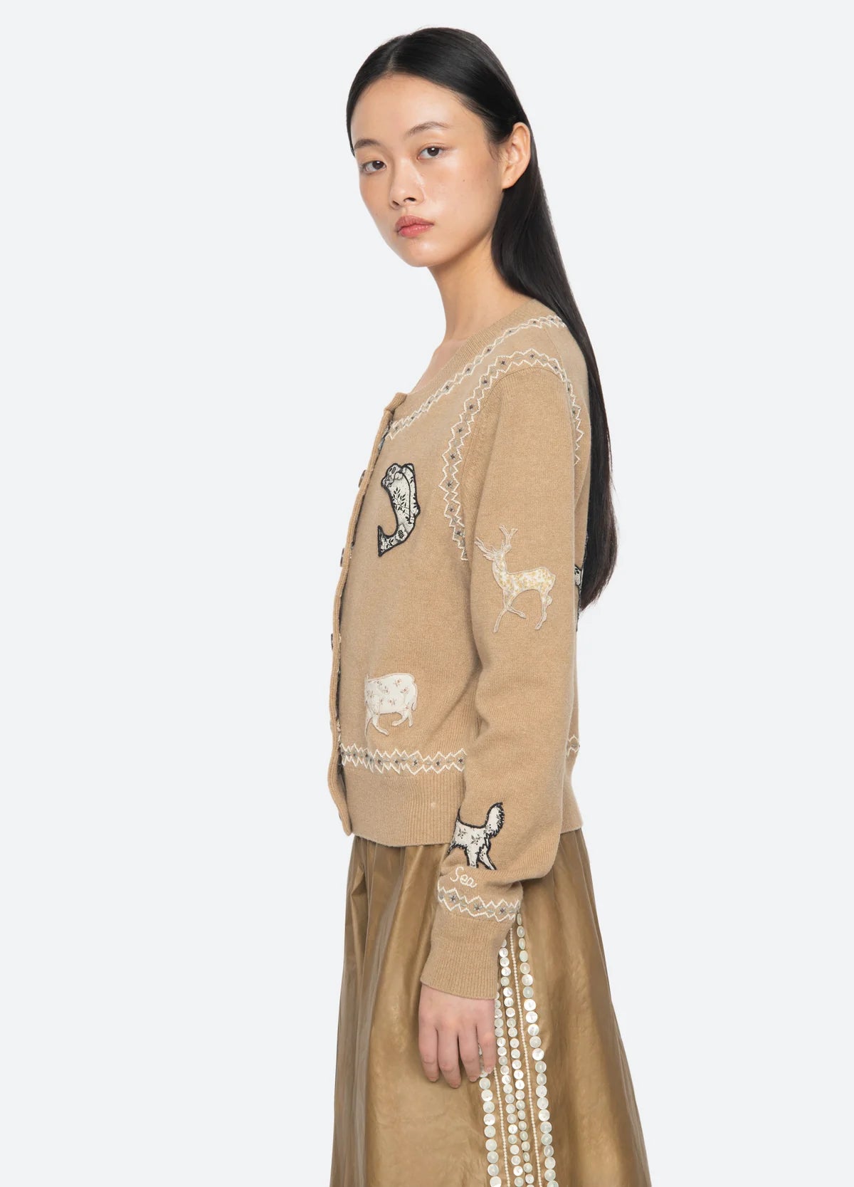 Sea New York Winslow Craft Cardigan Camel