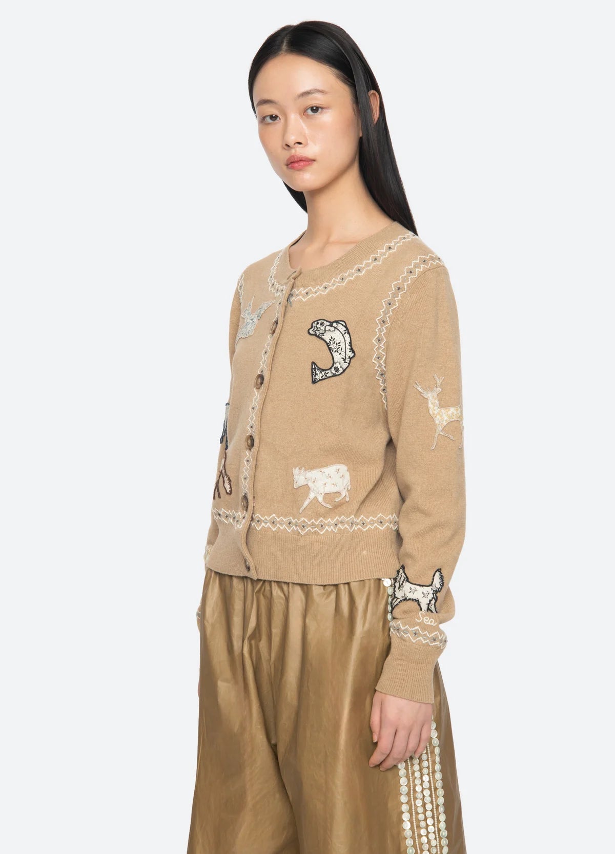 Sea New York Winslow Craft Cardigan Camel