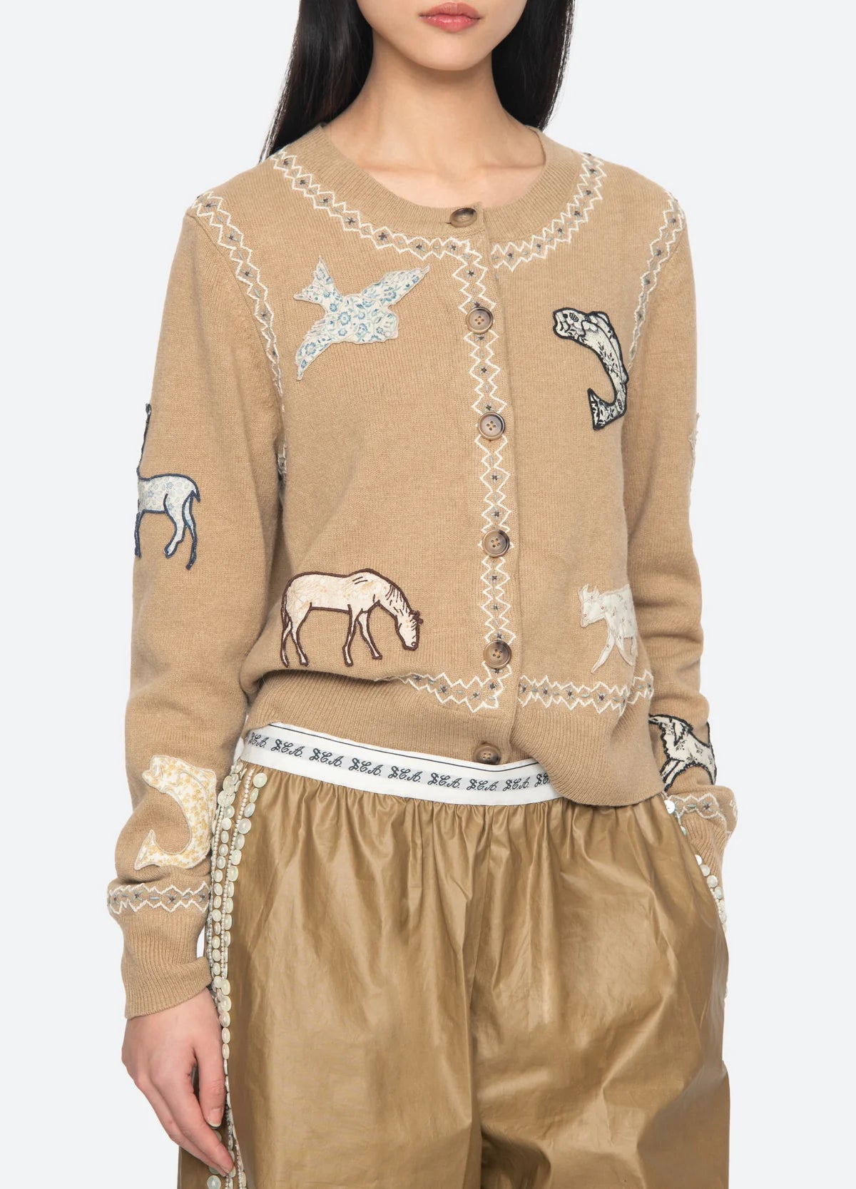 Sea New York Winslow Craft Cardigan Camel