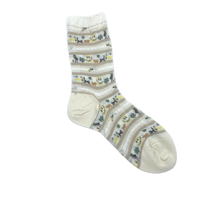 Antipast Socks Parade on Safari Ivory