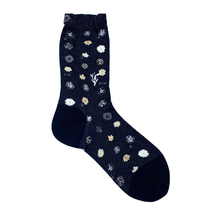 Antipast Socks Polka Flower Black