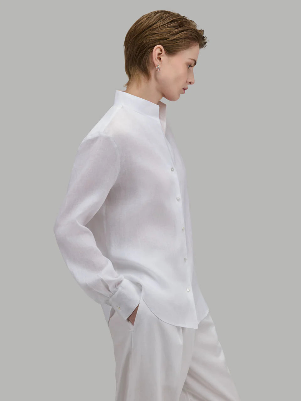 Xacus Sasha Linen Shirt White