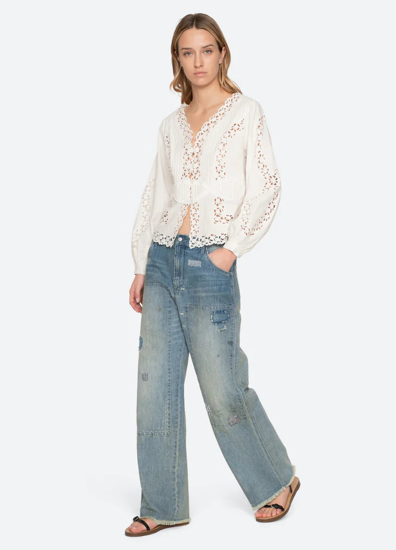 Sea New York Sofia Embroidery L/Slv Blouse