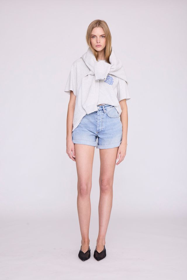 Anine Bing Cade Tee Wave Heather Grey