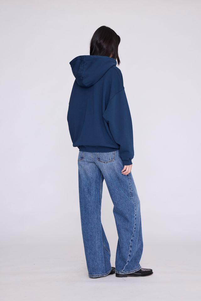 Anine Bing Harvey Sweatshirt Melrose Stencil Navy