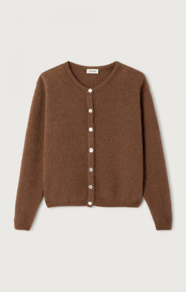 AMERICAN VINTAGE VITOW CARDIGAN CHOCOLATE MELANGE