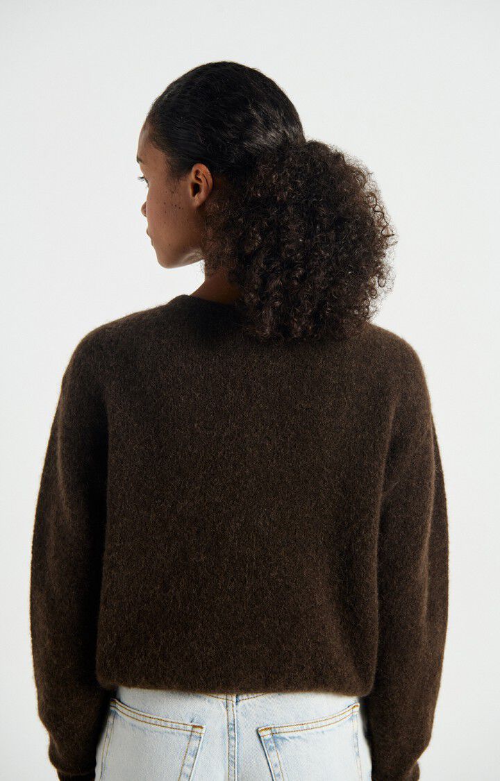 AMERICAN VINTAGE CARDIGAN VITOW COFFEE MELANGE - Den Lille Ida - American Vintage