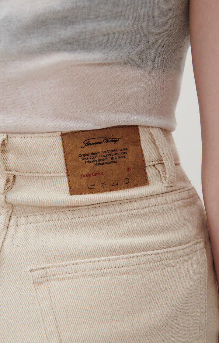 American Vintage Carrot Jeans Tineborow Ecru - Den Lille Ida - American Vintage
