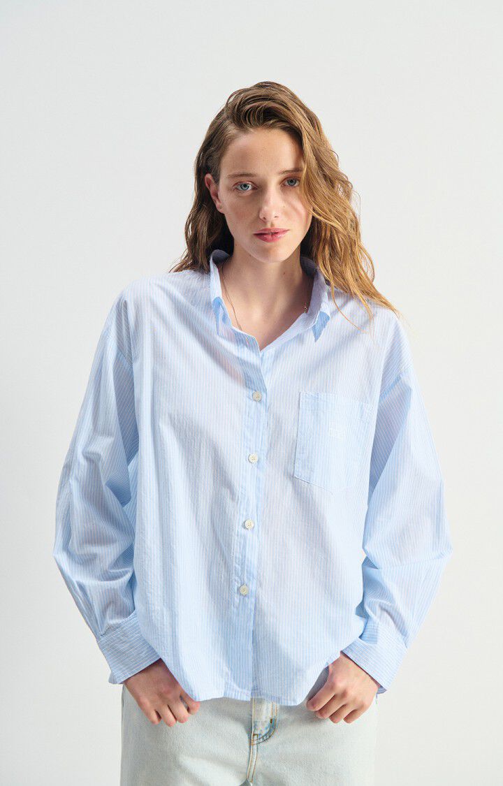 AMERICAN VINTAGE SHIRT ELUABIRD BLUE STRIPES - Den Lille Ida - American Vintage