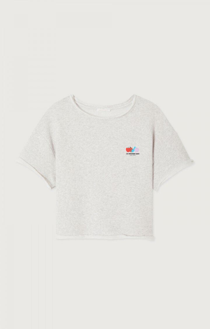 AMERICAN VINTAGE T - SHIRT ATUBAY ARTIC MELANGE - Den Lille Ida - American Vintage