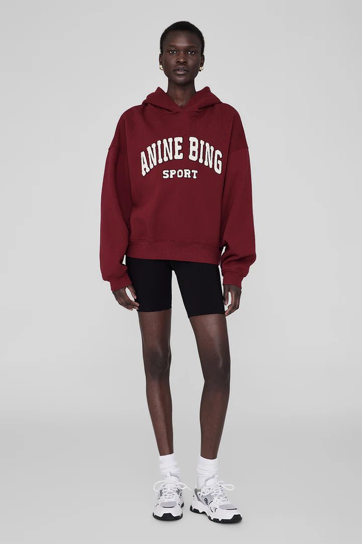 Anine Bing Alec Hoodie Sport Cabernet - Den Lille Ida - Anine Bing