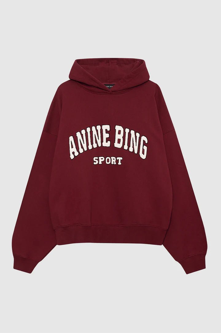 Anine Bing Alec Hoodie Sport Cabernet - Den Lille Ida - Anine Bing