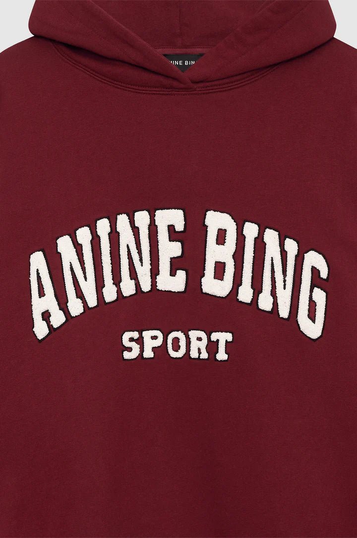 Anine Bing Alec Hoodie Sport Cabernet - Den Lille Ida - Anine Bing