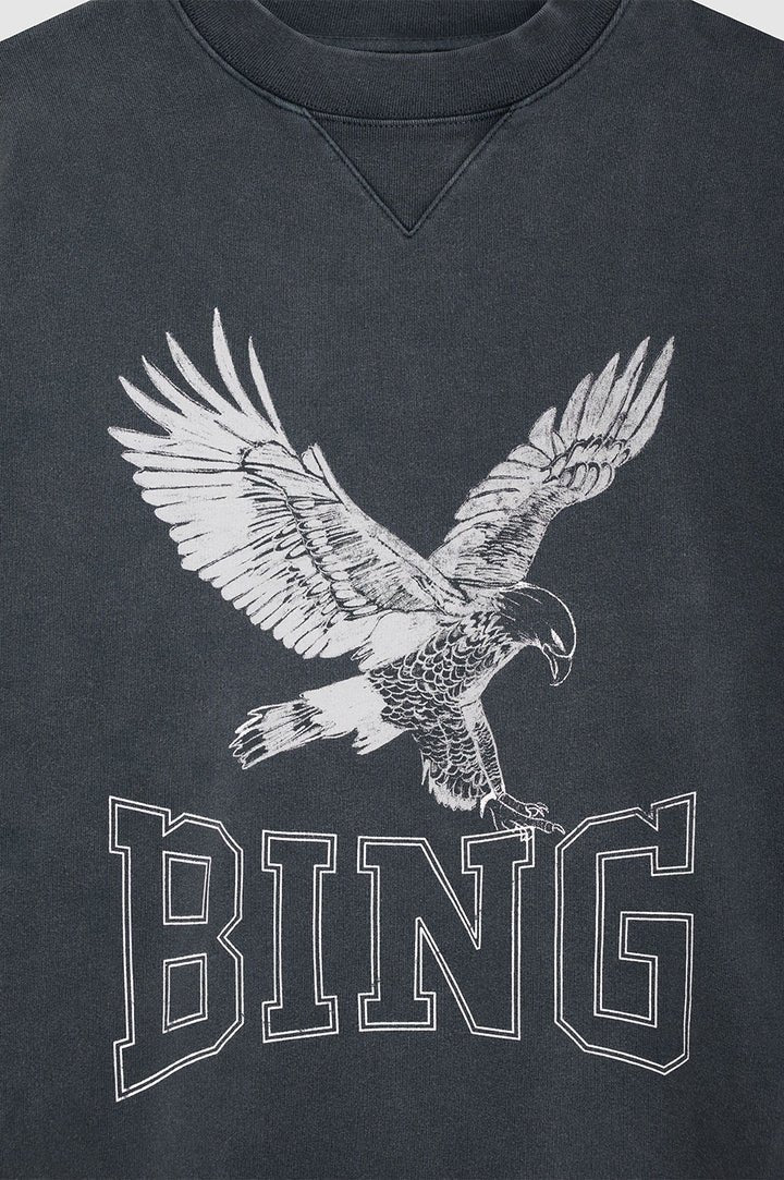 Anine Bing ALTO SWEATSHIRT RETRO EAGLE WASHED BLACK - Den Lille Ida - Anine Bing