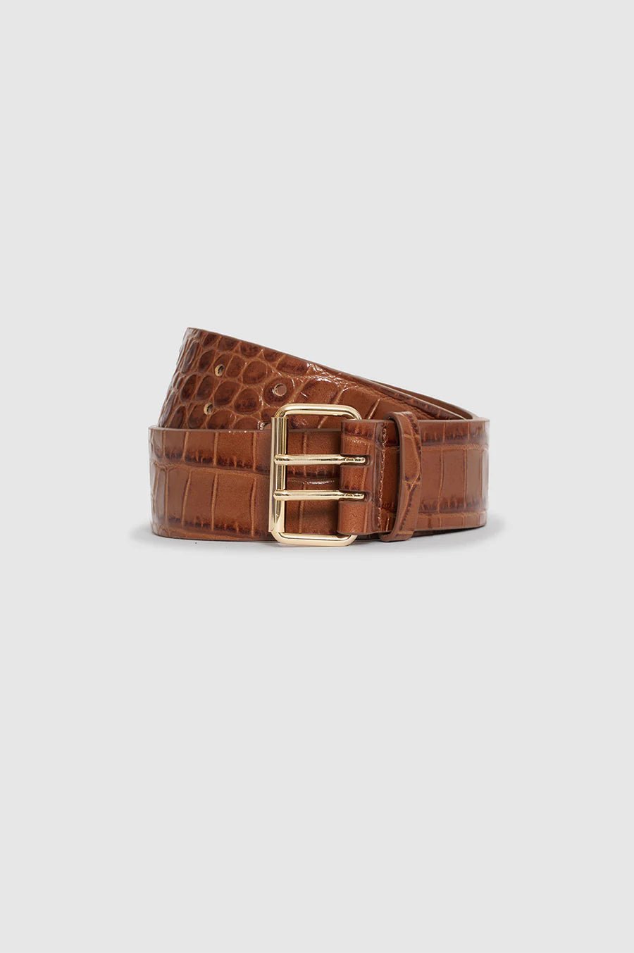 Anine Bing Mila Belt Embossed Brown - Den Lille Ida - Anine Bing