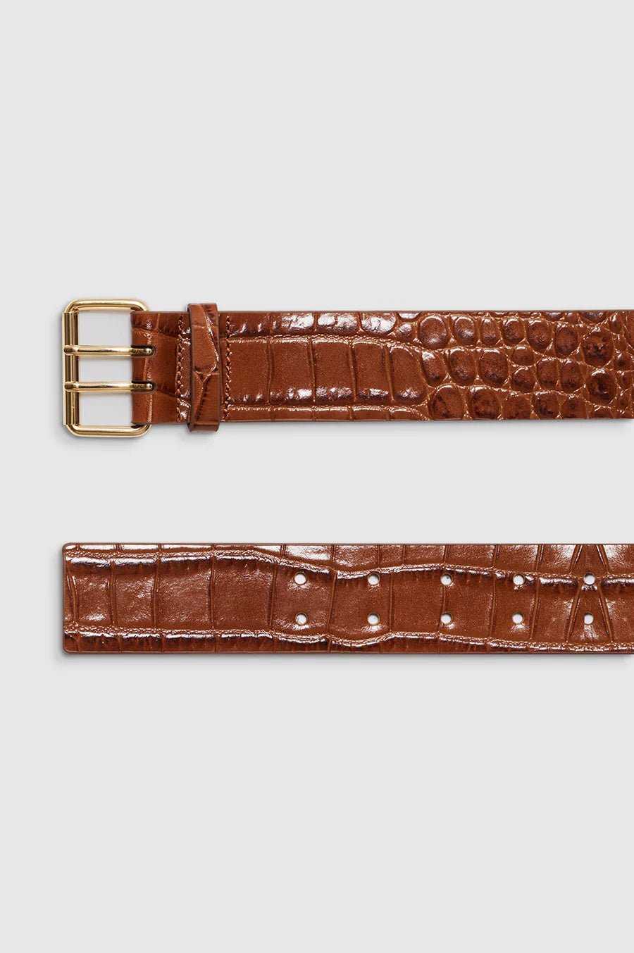 Anine Bing Mila Belt Embossed Brown - Den Lille Ida - Anine Bing