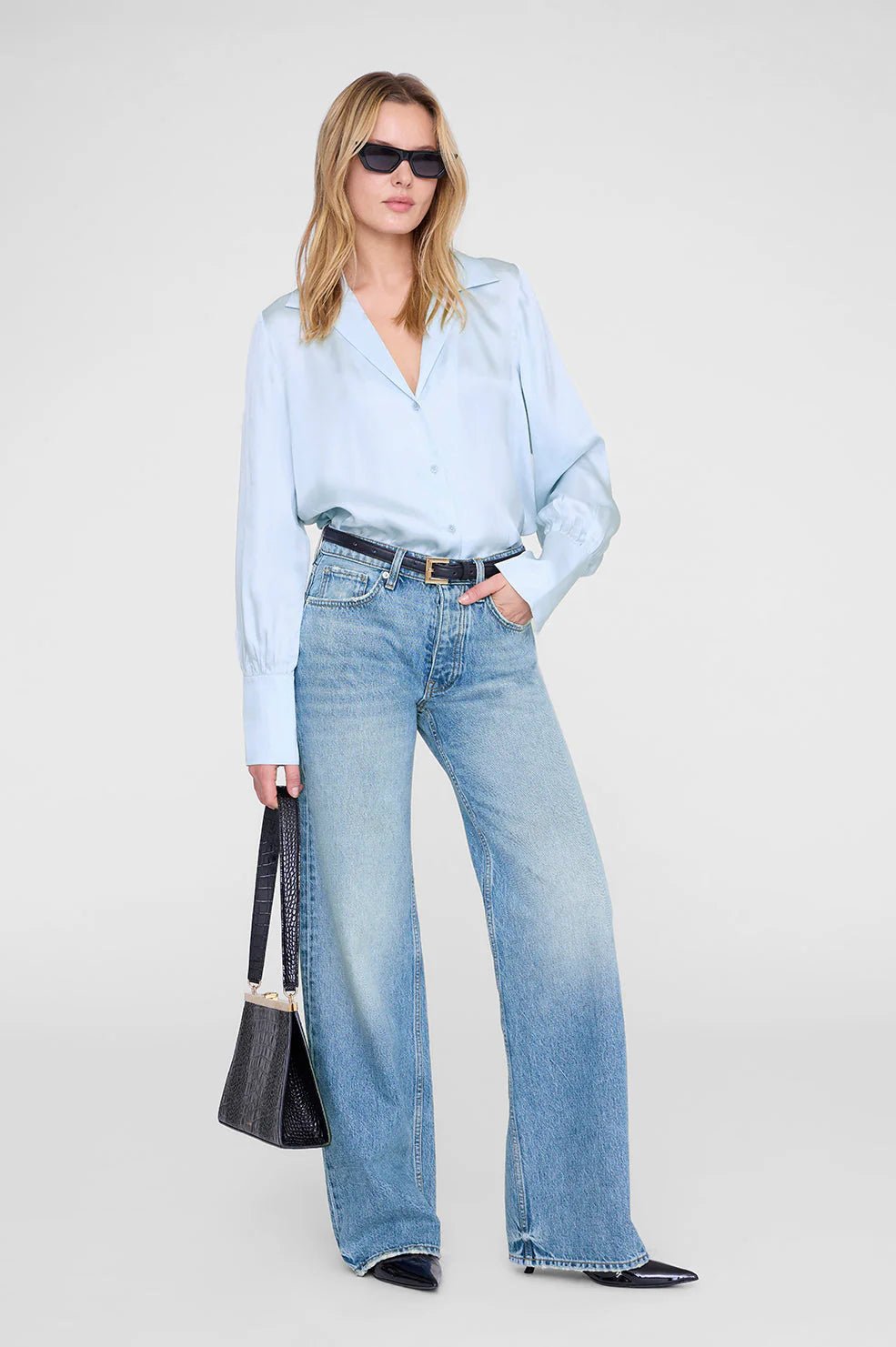 Anine Bing Bethany Shirt Pale Blue - Den Lille Ida - Anine Bing