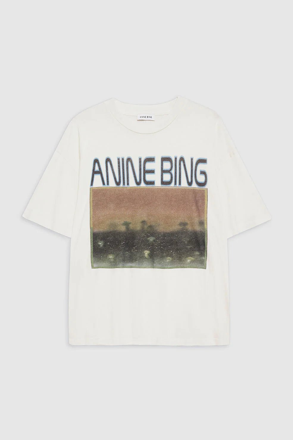 Anine Bing Cade Tee Mushrooms Off White - Den Lille Ida - Anine Bing