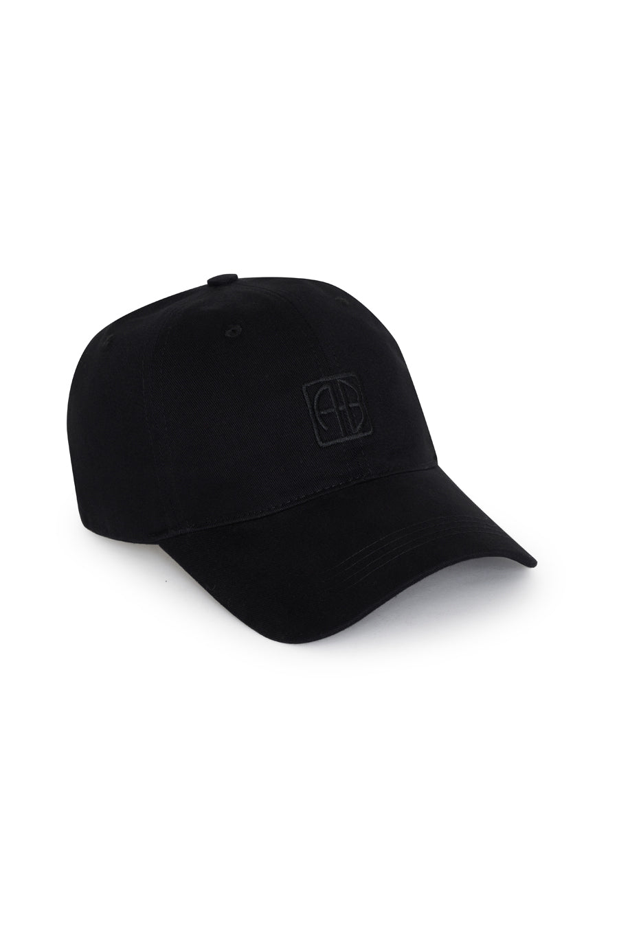 Anine Bing Jeremy Baseball Cap Framed Monogram Black - Den Lille Ida - Anine Bing