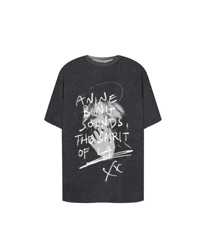 Anine Bing Kent Tee Spirit Washed Black - Den Lille Ida - Anine Bing