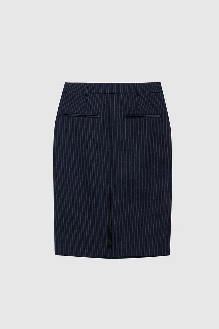 Anine Bing Kora Skirt Navy Pinstripe - Den Lille Ida - Anine Bing