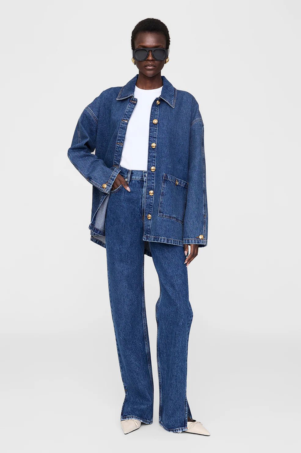 Anine Bing Luca Jacket Clean Indigo Denim - Den Lille Ida - Anine Bing