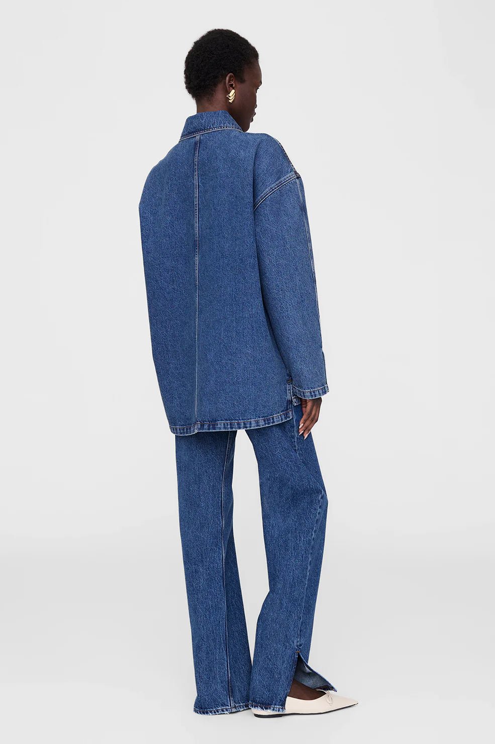 Anine Bing Luca Jacket Clean Indigo Denim - Den Lille Ida - Anine Bing