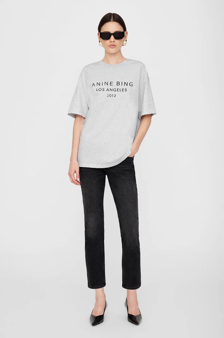 Anine Bing Myers Tee Heather Grey - Den Lille Ida - Anine Bing