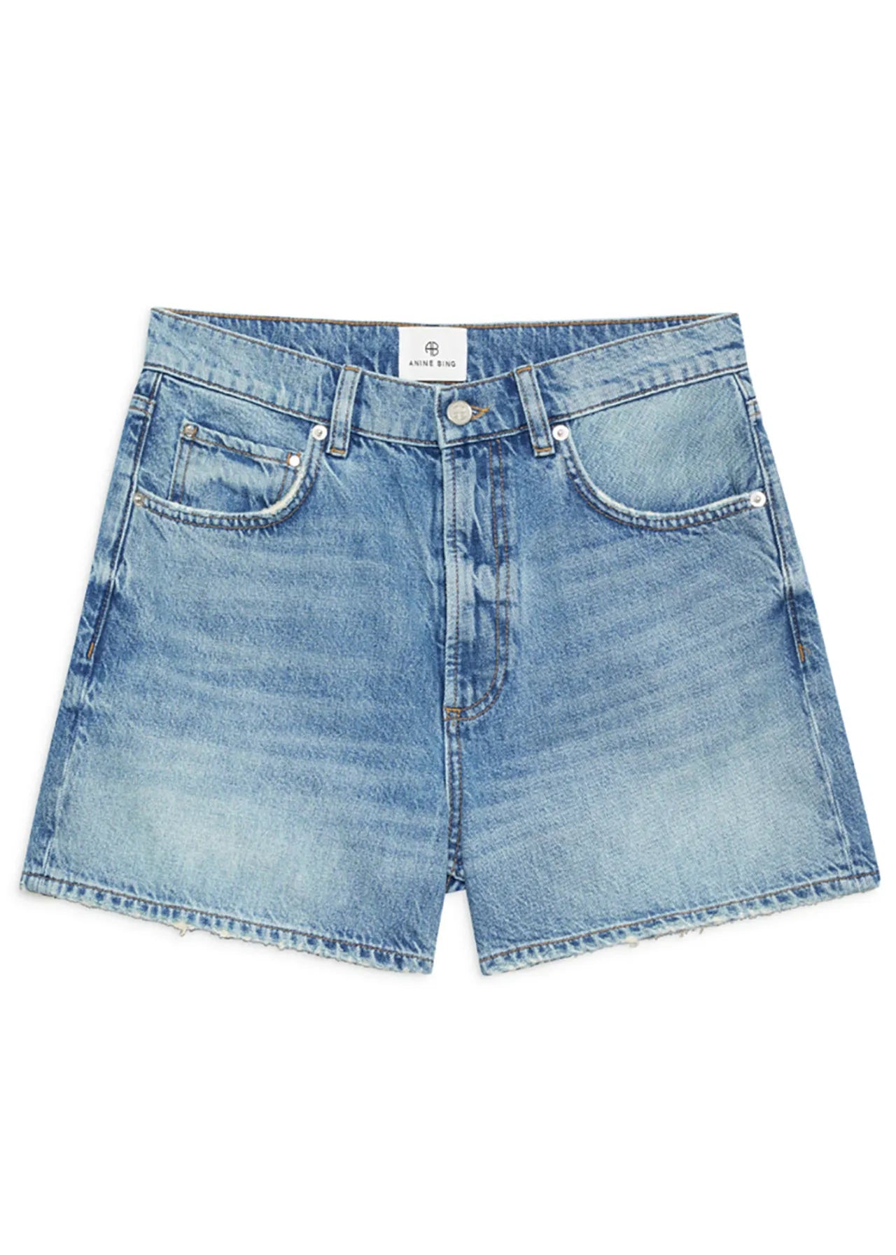Anine Bing Heath Denim Shorts Summer Blues